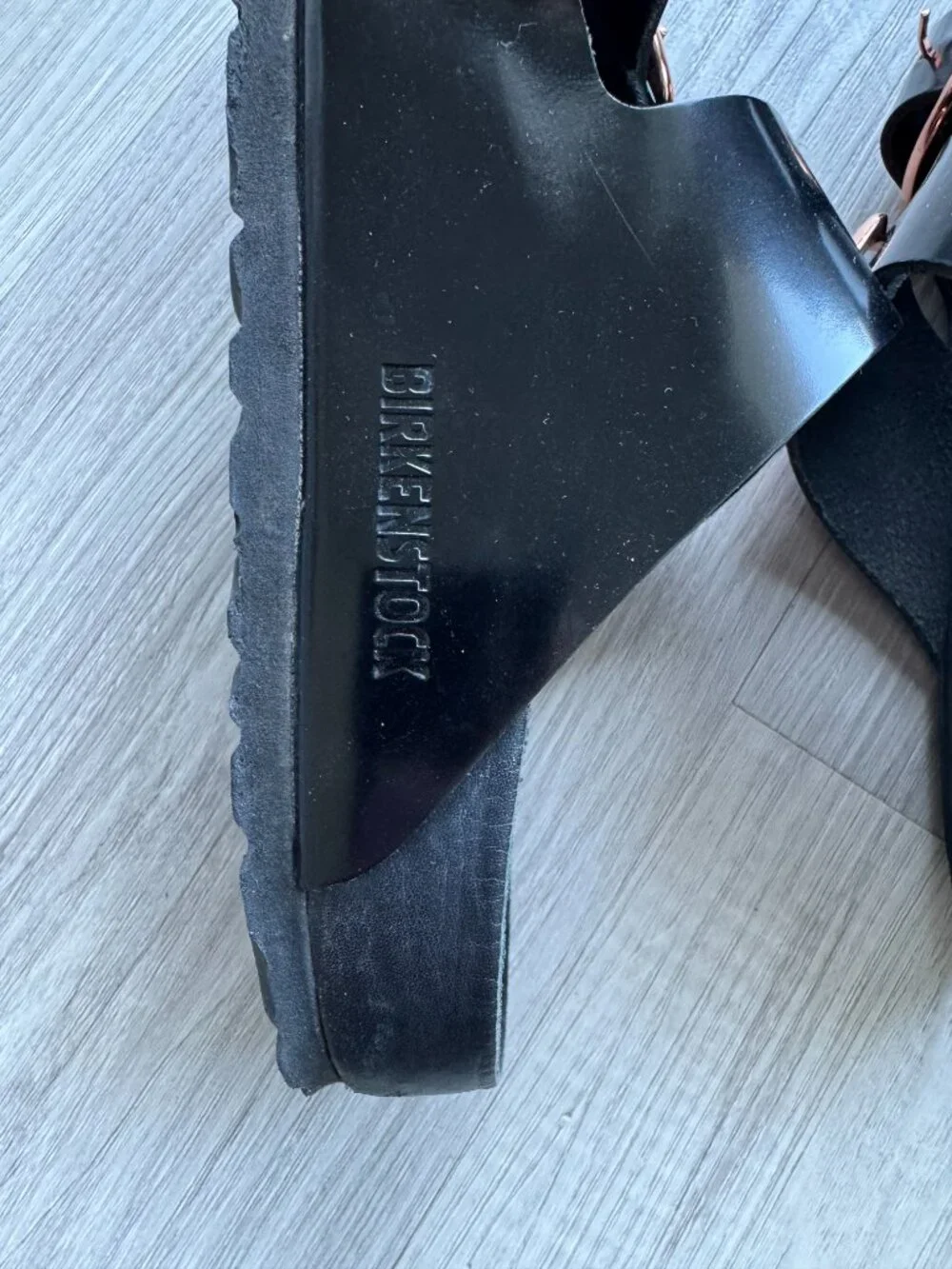 Birkenstock Arizona Big Buckle High Shine Exquisite – Black Size 38 / US 7–7.5